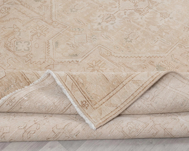 Beige Turkish Oushak Rug 10' x 12' 7" Hand-Knotted | No. VR89271