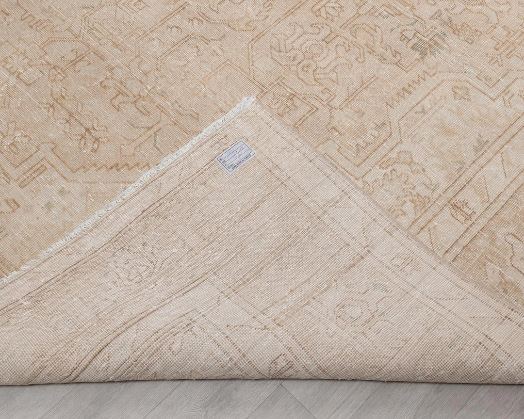 Beige Turkish Oushak Rug 10' x 12' 7" Hand-Knotted | No. VR89271