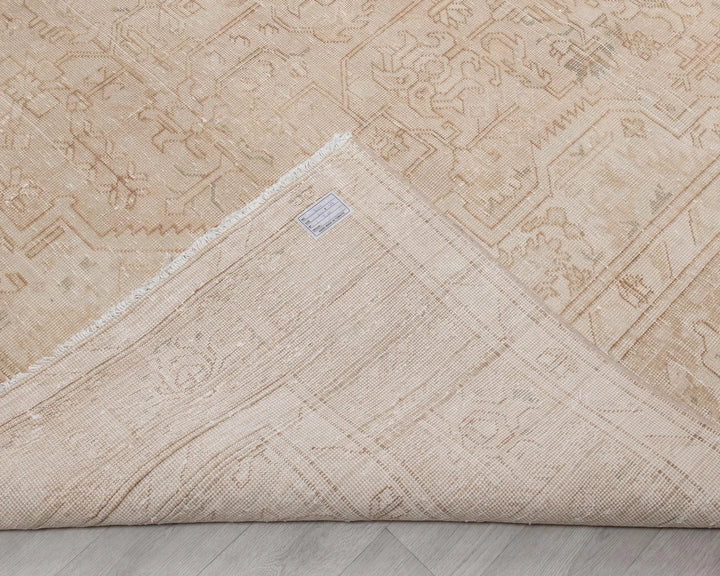 Beige Turkish Oushak Rug 10' x 12' 7" Hand-Knotted | No. VR89271