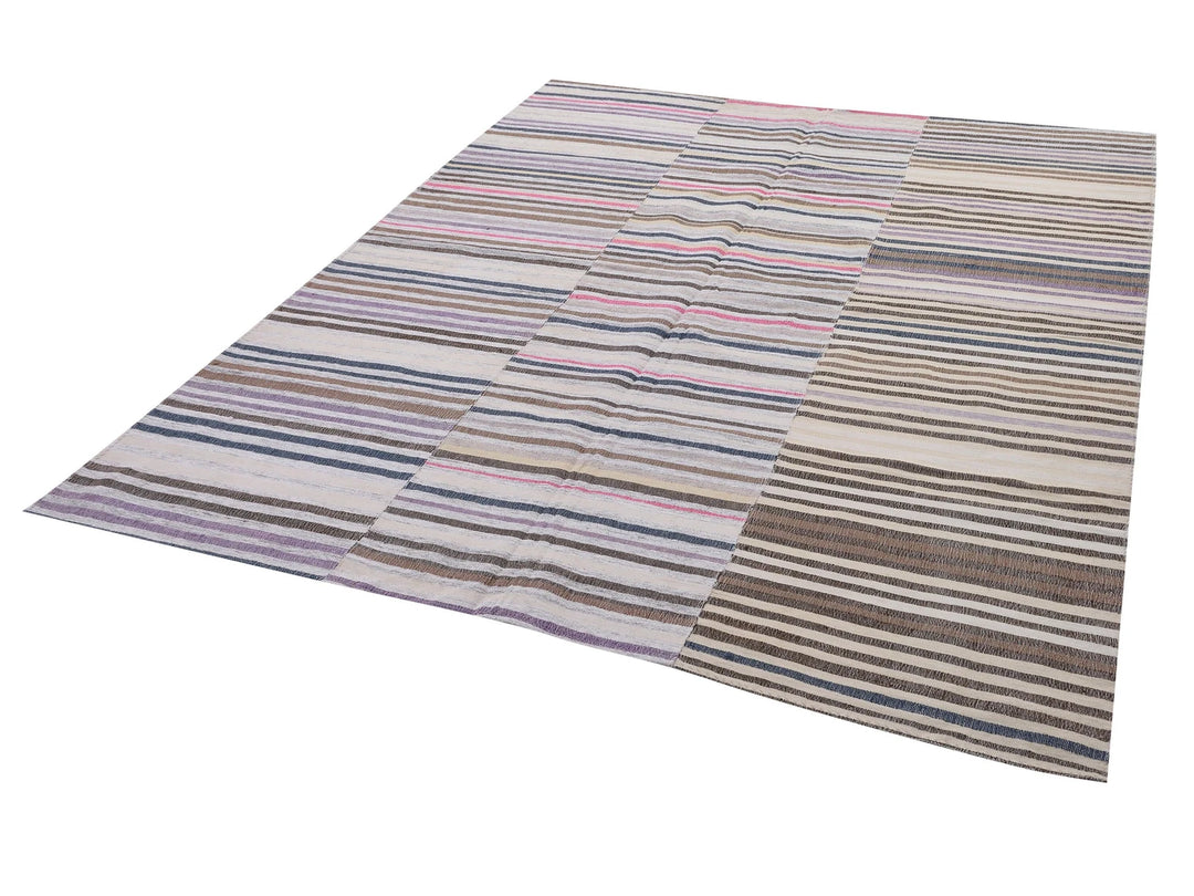 Multicolor Turkish Kilim Rug 6' x 8' Flat-Weave | No. VR89295