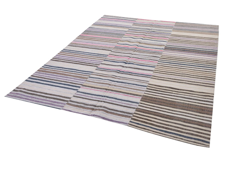 Multicolor Turkish Kilim Rug 6' x 8' Flat-Weave | No. VR89295