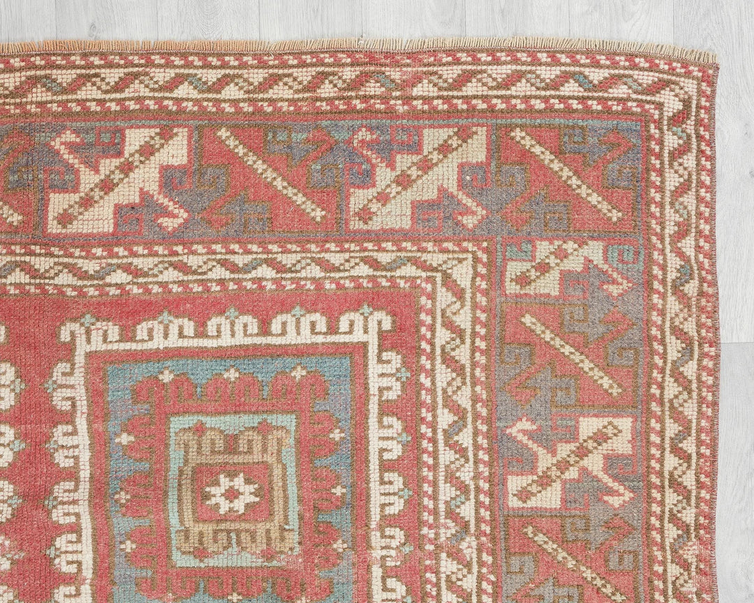 Multicolor Turkish Oushak Rug 5'5" x 6'7" Hand-Knotted | No. VR89367