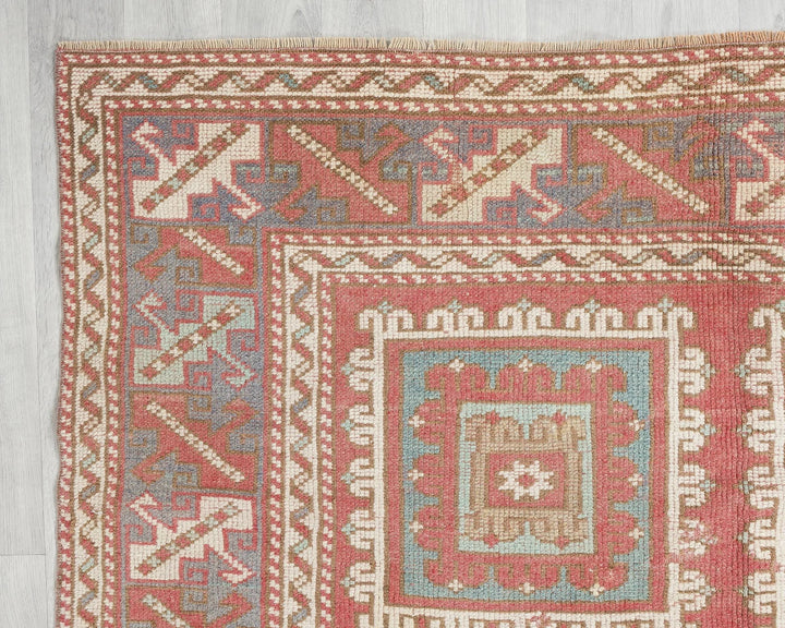 Multicolor Turkish Oushak Rug 5'5" x 6'7" Hand-Knotted | No. VR89367