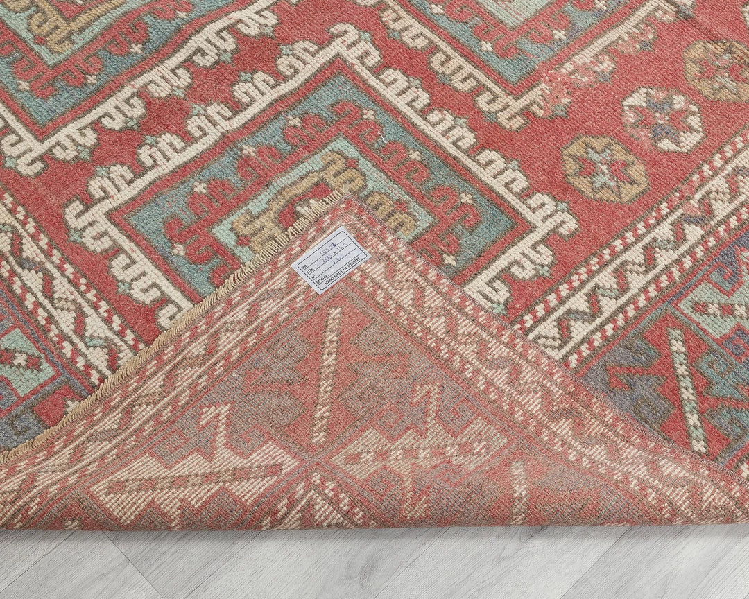 Multicolor Turkish Oushak Rug 5'5" x 6'7" Hand-Knotted | No. VR89367
