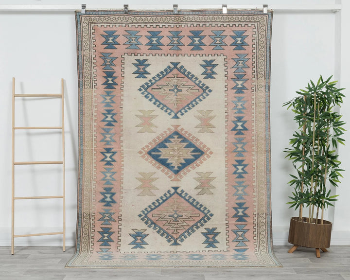 Multicolor Turkish Oushak Rug 8' x 5' 5" Hand-Knotted | No. VR89379