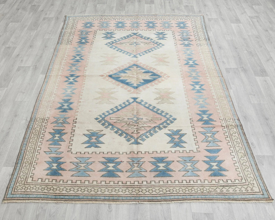 Multicolor Turkish Oushak Rug 8' x 5' 5" Hand-Knotted | No. VR89379