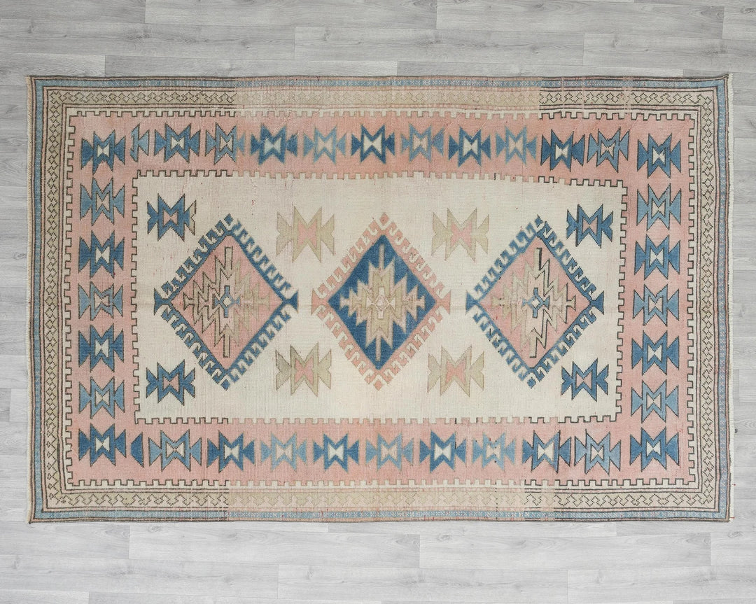 Multicolor Turkish Oushak Rug 8' x 5' 5" Hand-Knotted | No. VR89379