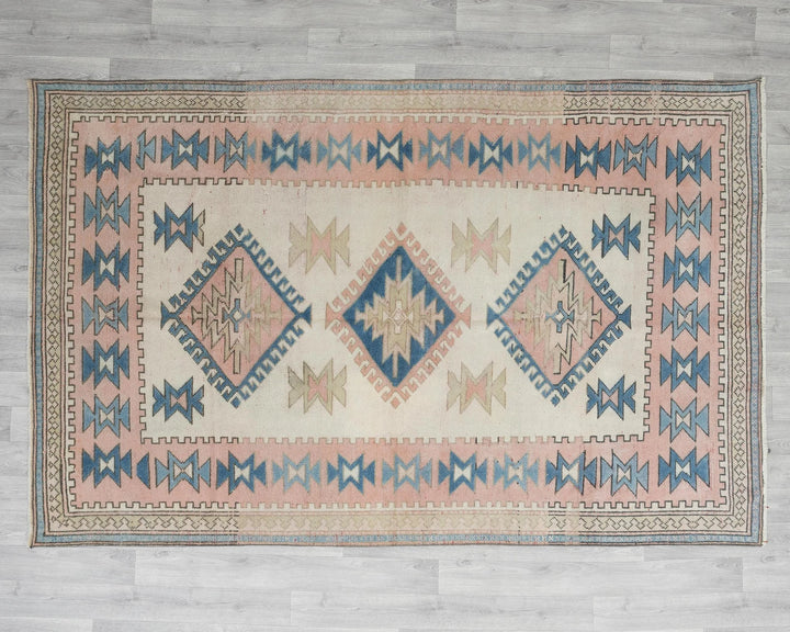Multicolor Turkish Oushak Rug 8' x 5' 5" Hand-Knotted | No. VR89379