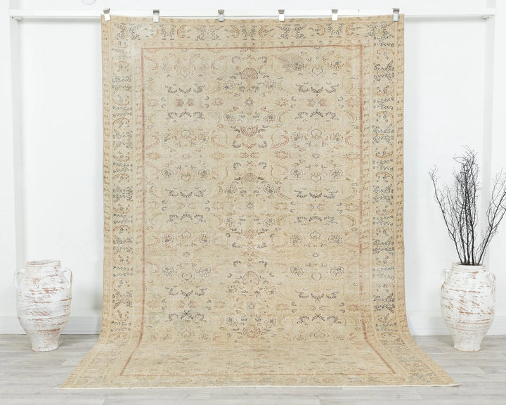 Multicolor Turkish Oushak Rug 6'5" x 9'6" Hand-Knotted | No. VR89449