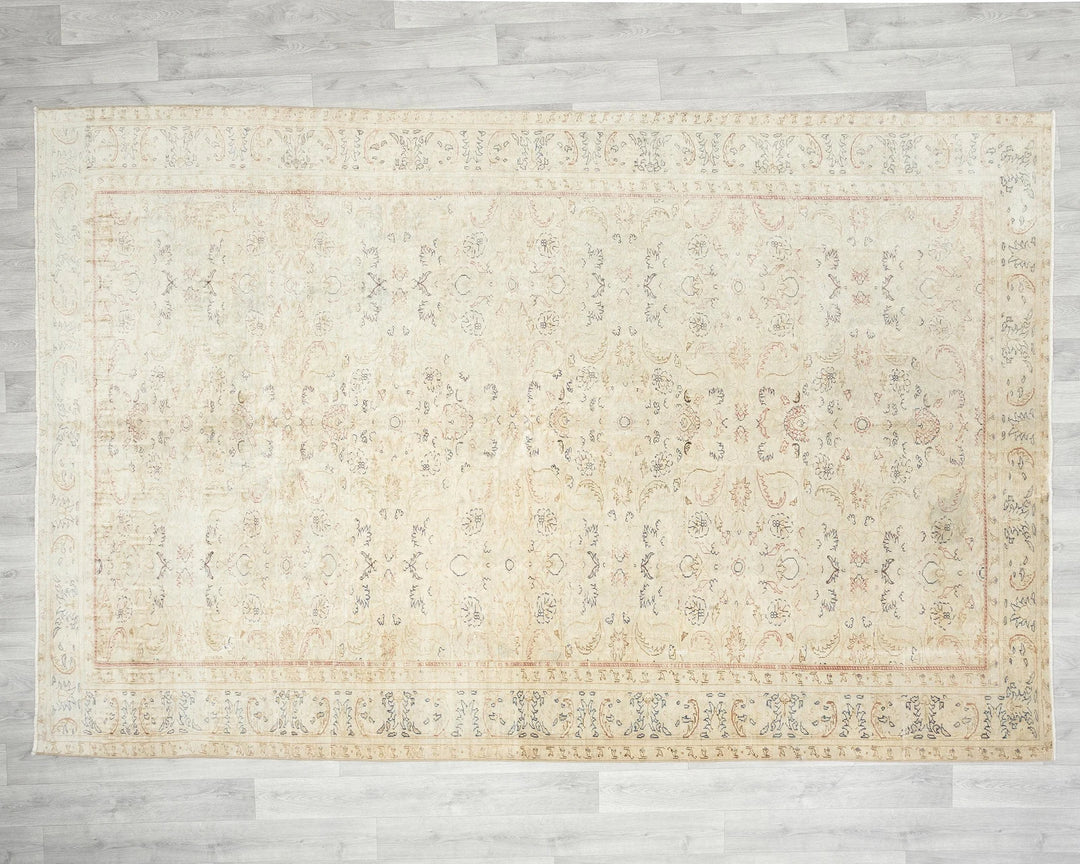 Multicolor Turkish Oushak Rug 6'5" x 9'6" Hand-Knotted | No. VR89449
