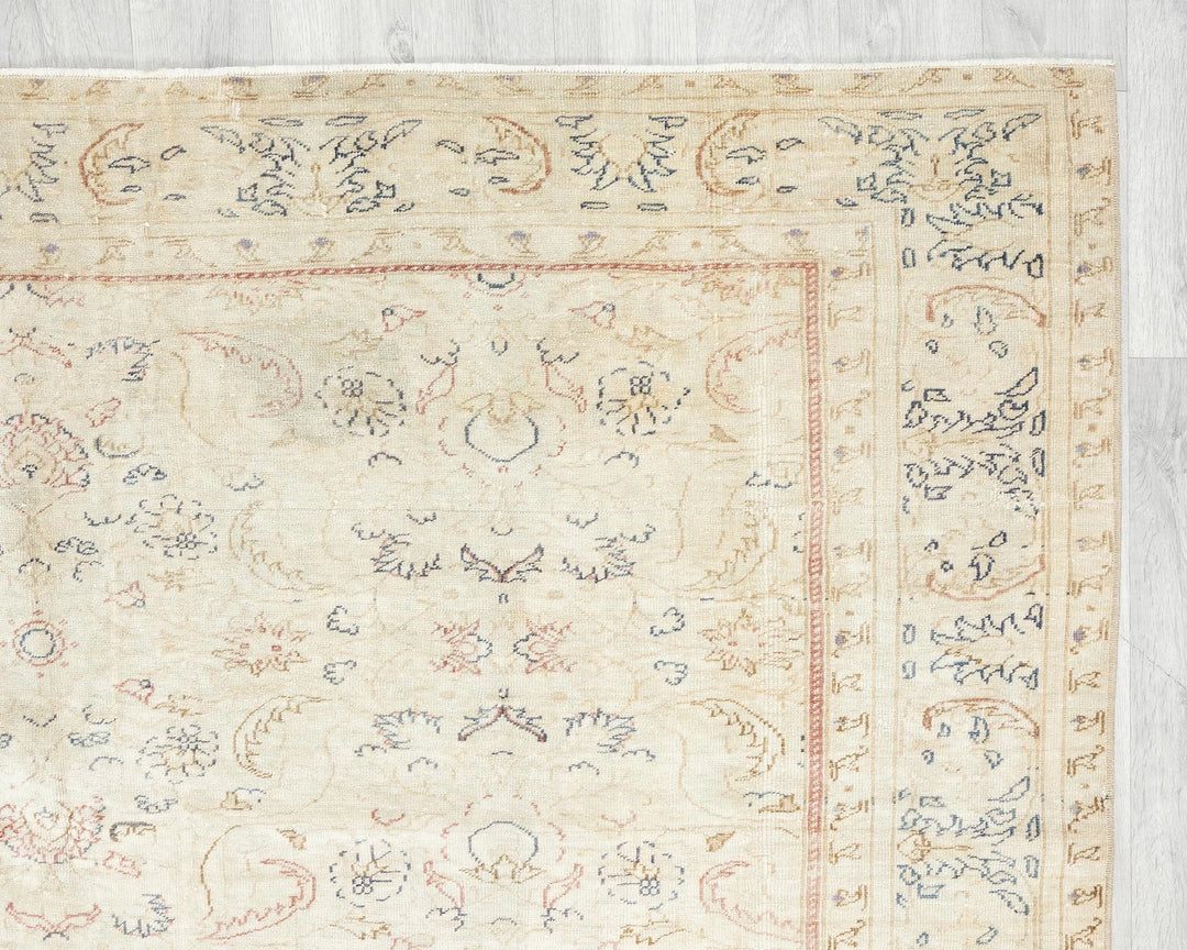 Multicolor Turkish Oushak Rug 6'5" x 9'6" Hand-Knotted | No. VR89449