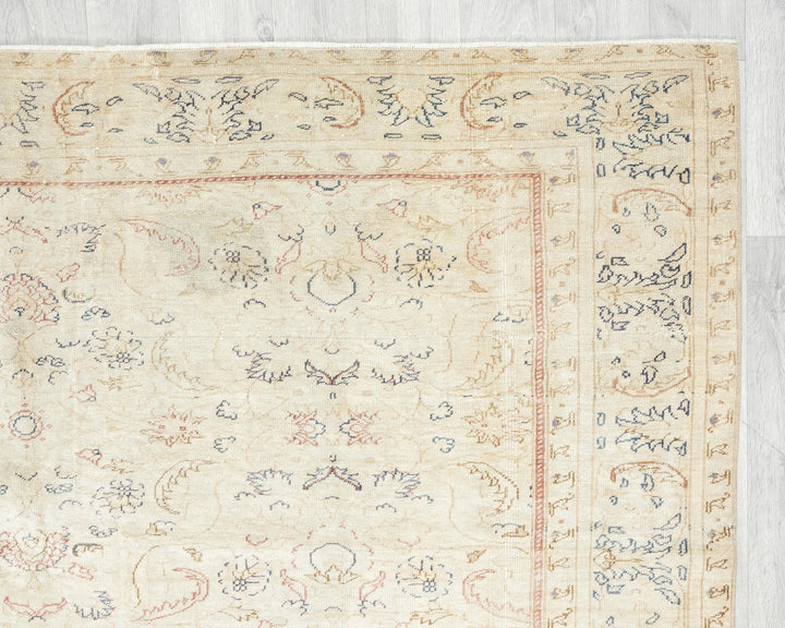 Multicolor Turkish Oushak Rug 6'5" x 9'6" Hand-Knotted | No. VR89449