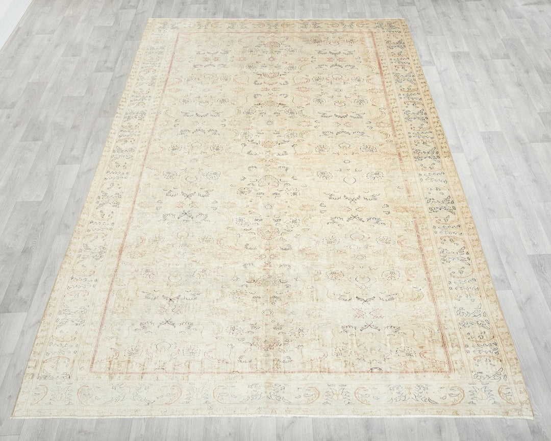 Multicolor Turkish Oushak Rug 6'5" x 9'6" Hand-Knotted | No. VR89449