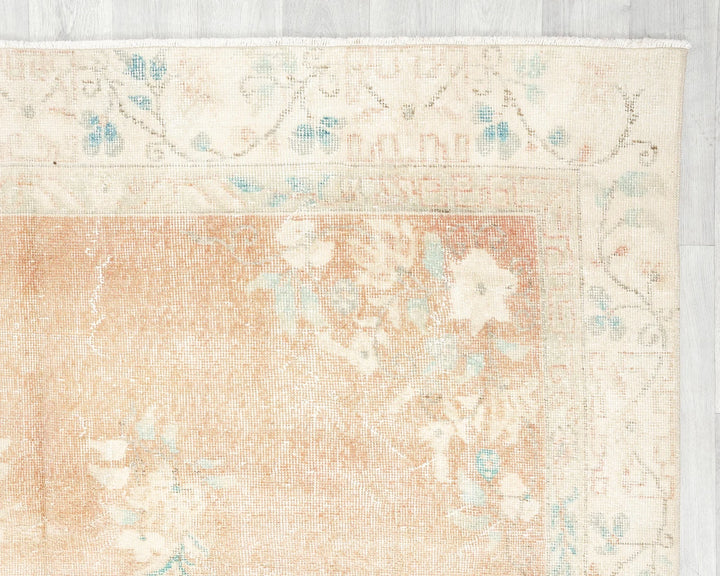 Orange Turkish Oushak Rug 6'2" x 9'11" Hand-Knotted | No. VR89474