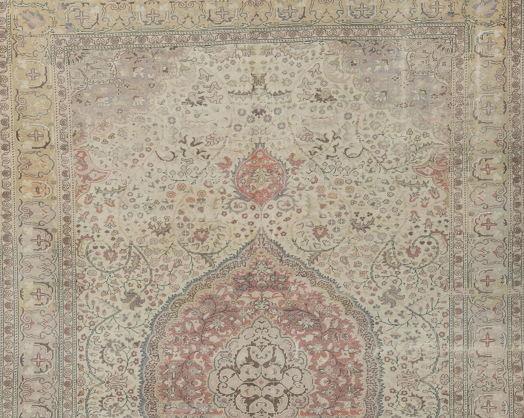 Multicolor Turkish Oushak Rug 6'7" x 9'6" Hand-Knotted | No. VR89567