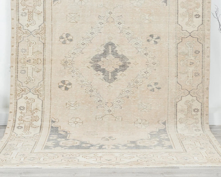 Blue Turkish Oushak Rug 6' 2" x 9' 4" Hand-Knotted view