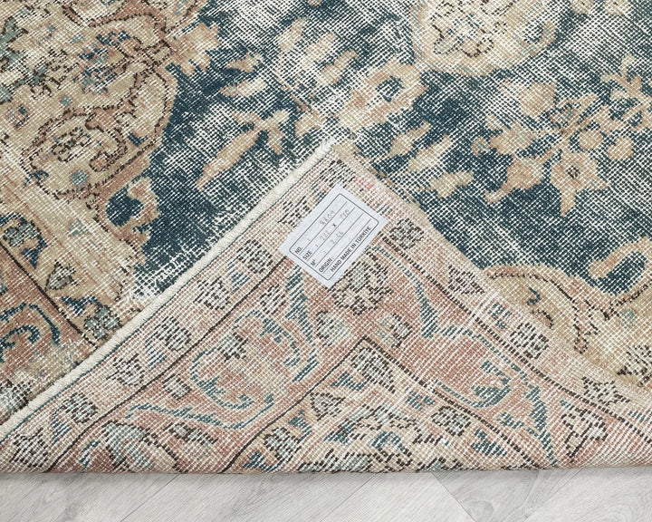 Blue Turkish Oushak Rug 7' 3" x 3' 7" Hand-Knotted | No. VR89627