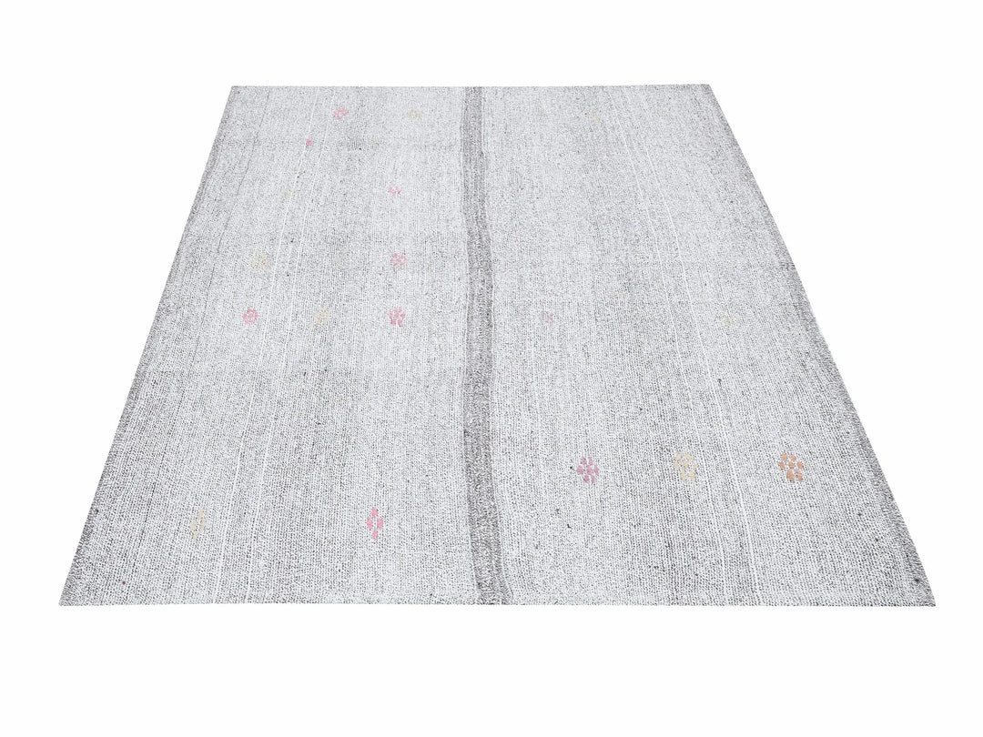 Gray Kilim Rug 4' 11" x 6' 11" | No. VR89686