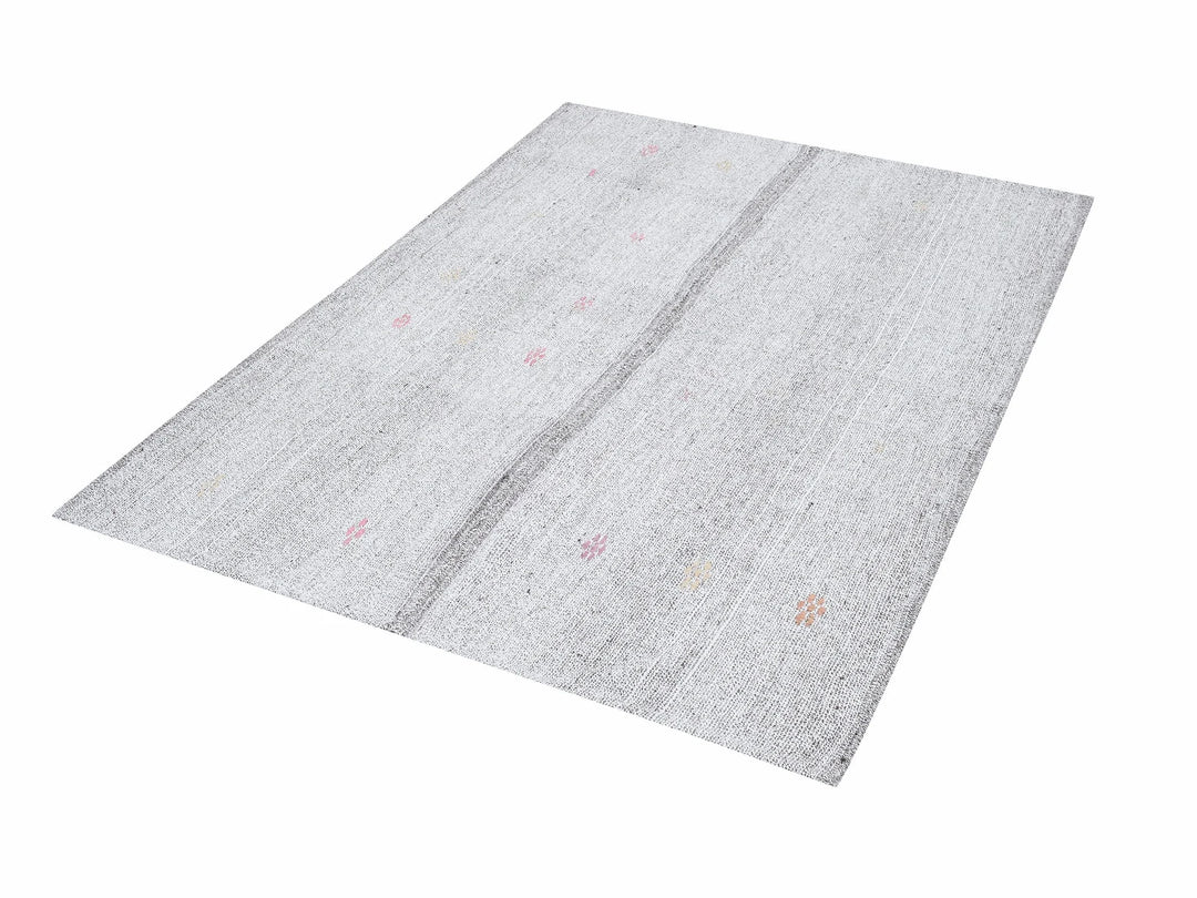Gray Kilim Rug 4' 11" x 6' 11" | No. VR89686