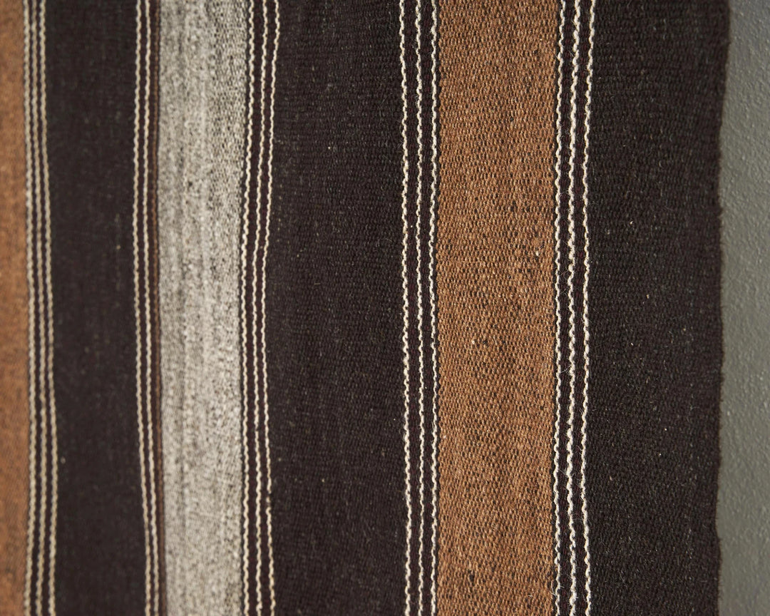 Brown Turkish Kilim Rug 5' x 6' 11" Flat-Weave | No. VR89788