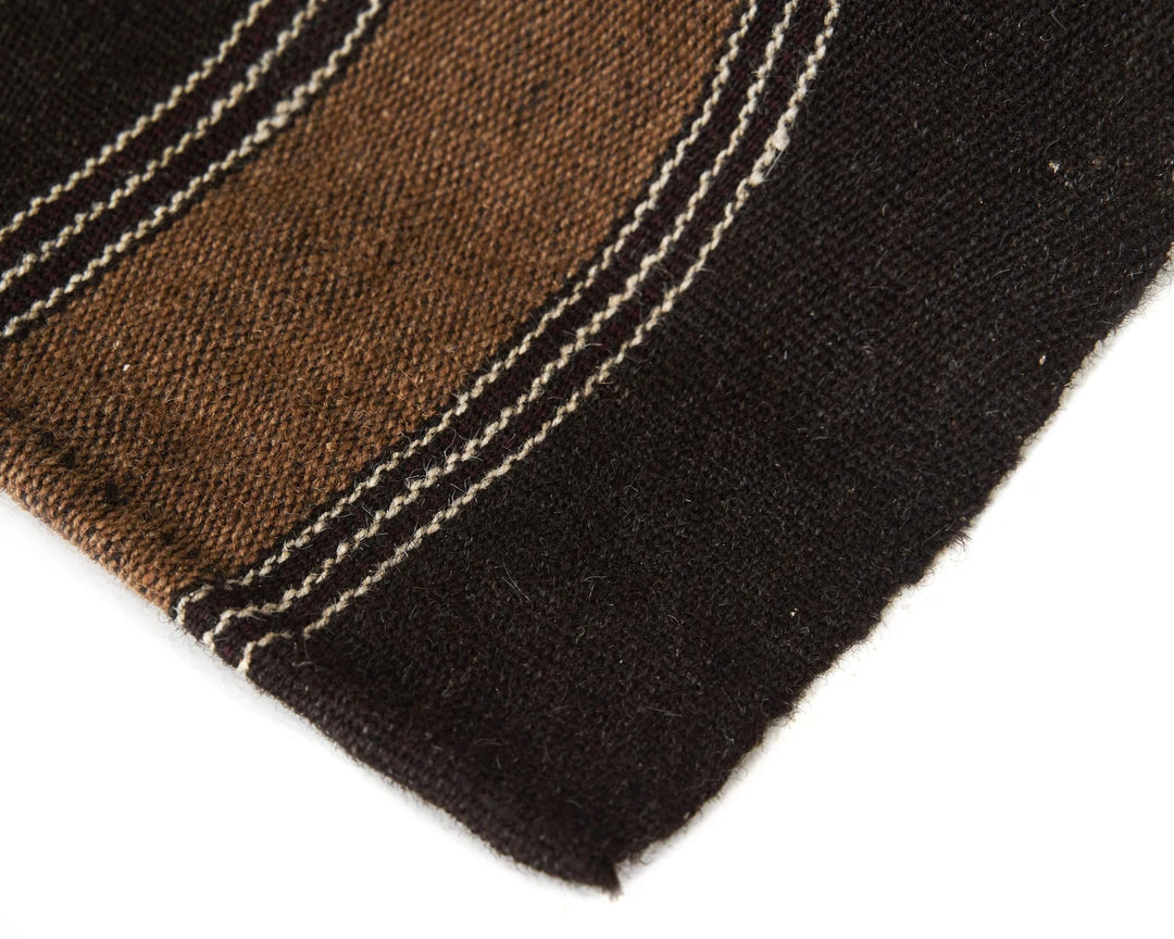 Brown Turkish Kilim Rug 5' x 6' 11" Flat-Weave | No. VR89788