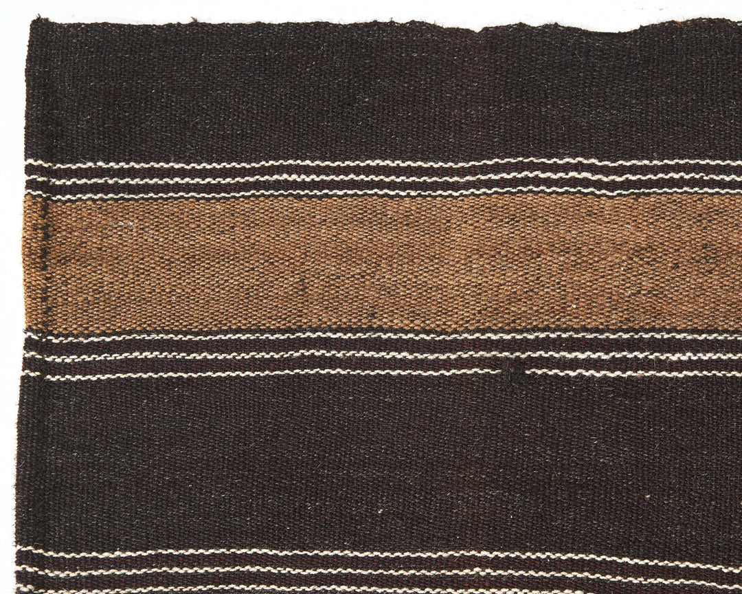Brown Turkish Kilim Rug 5' x 6' 11" Flat-Weave | No. VR89788
