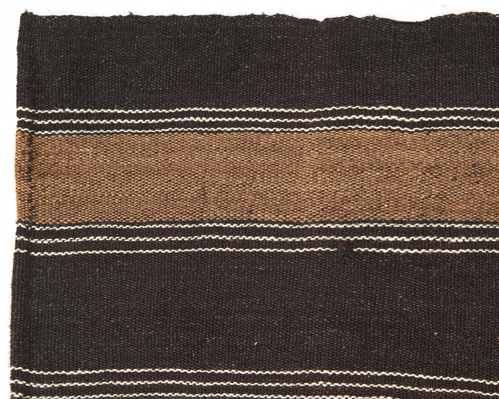 Brown Turkish Kilim Rug 5' x 6' 11" Flat-Weave | No. VR89788