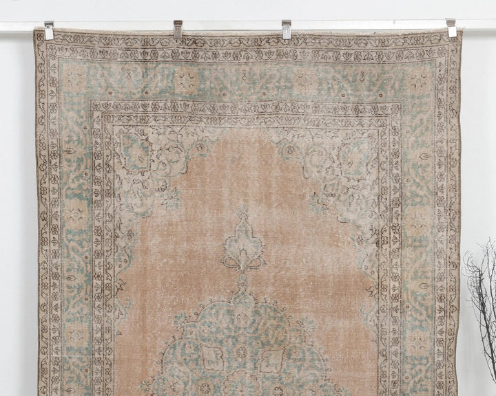 Multicolor Turkish Oushak Rug 6'1" x 9'10" Hand-Knotted | No. VR89941