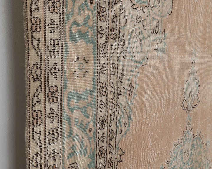 Multicolor Turkish Oushak Rug 6'1" x 9'10" Hand-Knotted | No. VR89941