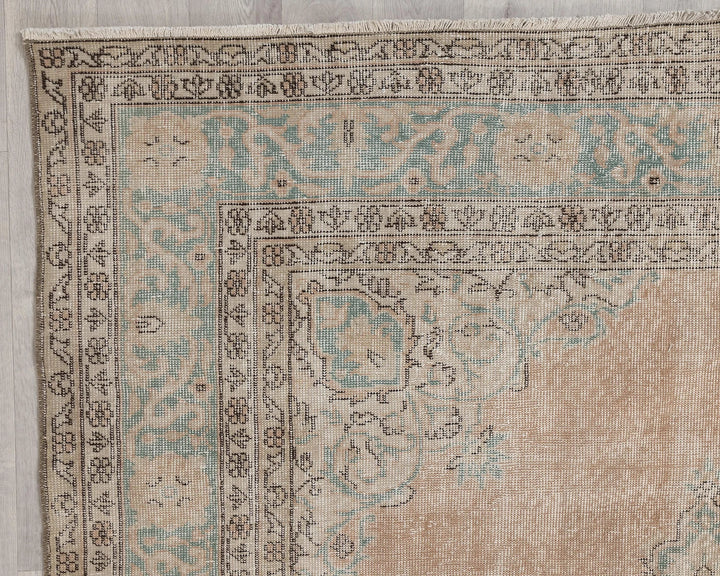 Multicolor Turkish Oushak Rug 6'1" x 9'10" Hand-Knotted | No. VR89941