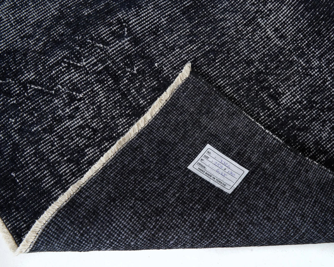Black Turkish Oushak Rug 5' 7" x 8' 2" Hand-Knotted | No. VR89952