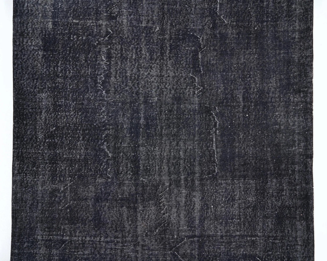 Black Turkish Oushak Rug 5' 7" x 8' 2" Hand-Knotted | No. VR89952