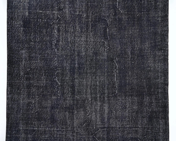 Black Turkish Oushak Rug 5' 7" x 8' 2" Hand-Knotted | No. VR89952