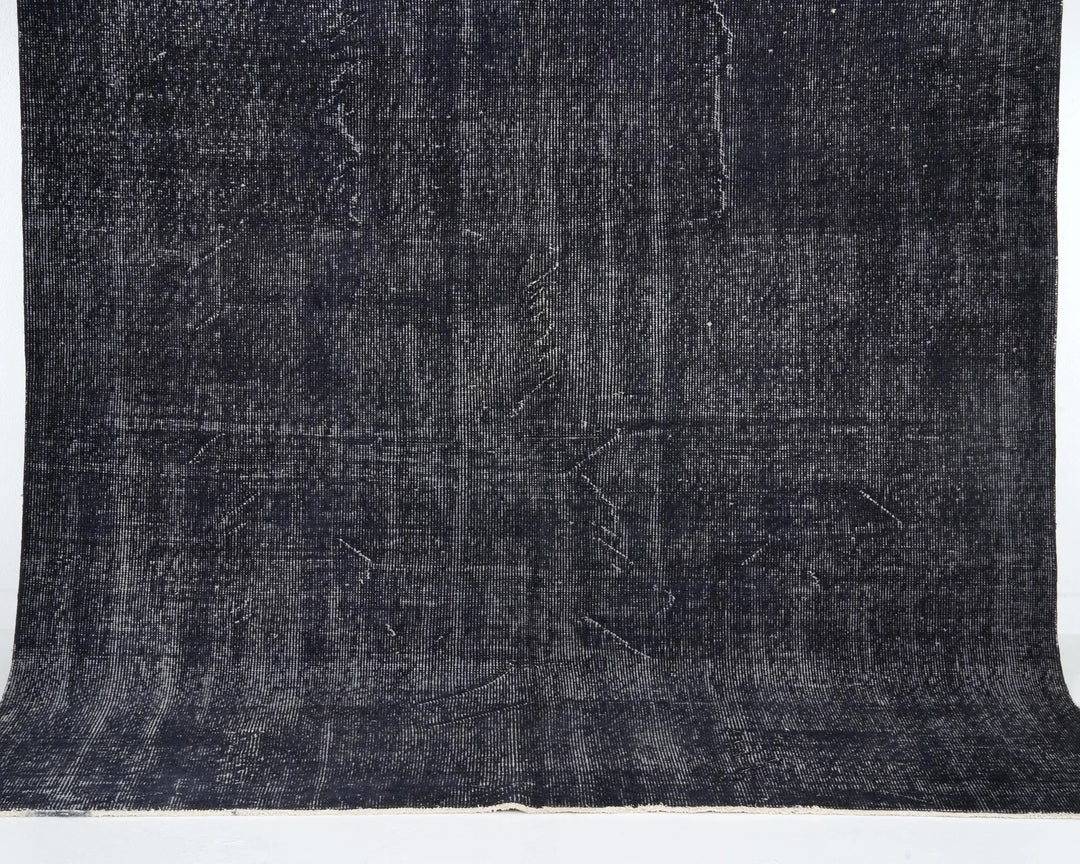Black Turkish Oushak Rug 5' 7" x 8' 2" Hand-Knotted | No. VR89952