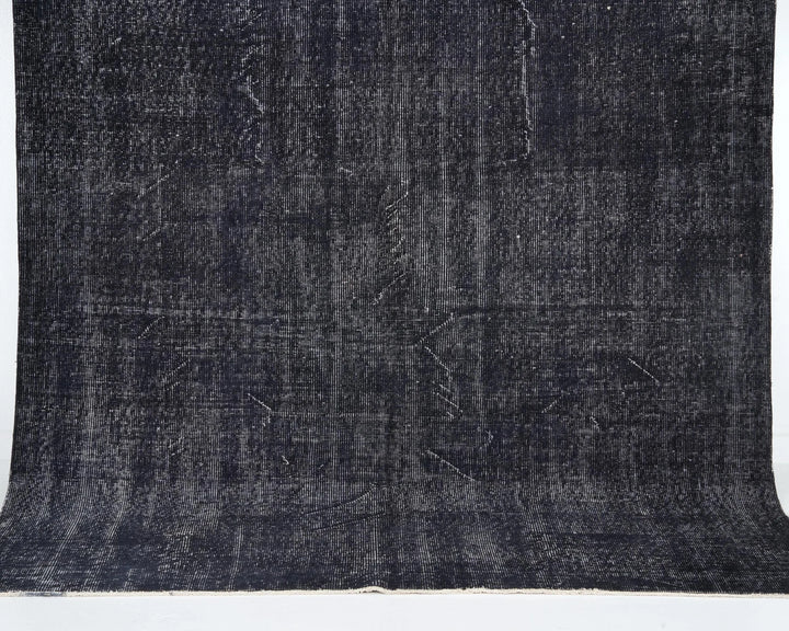 Black Turkish Oushak Rug 5' 7" x 8' 2" Hand-Knotted | No. VR89952