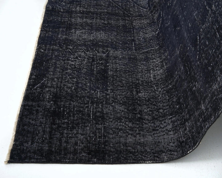 Black Turkish Oushak Rug 5' 7" x 8' 2" Hand-Knotted | No. VR89952