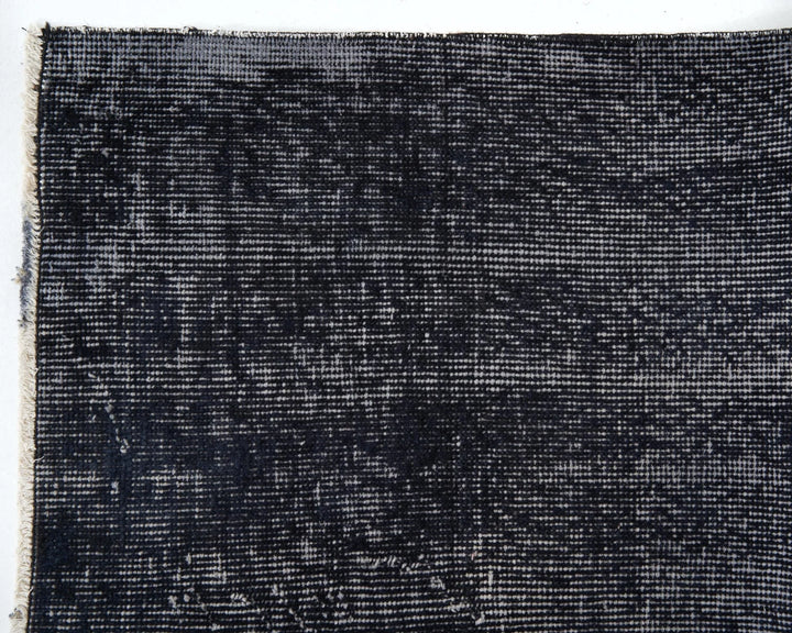 Black Turkish Oushak Rug 5' 7" x 8' 2" Hand-Knotted | No. VR89952