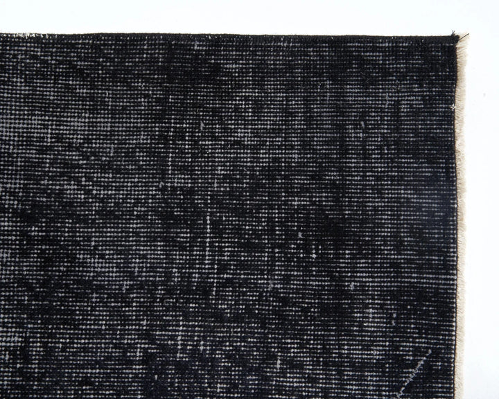 Black Turkish Oushak Rug 5' 7" x 8' 2" Hand-Knotted | No. VR89952