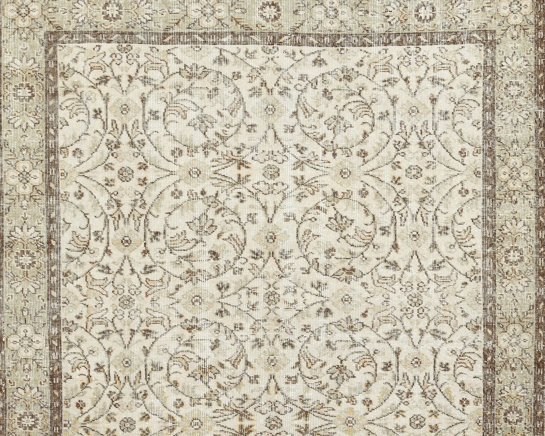 Multicolor Turkish Oushak Rug 5' 7" x 9' 1" Hand-Knotted | No. VR89957