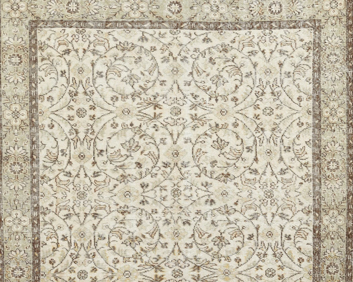 Multicolor Turkish Oushak Rug 5' 7" x 9' 1" Hand-Knotted | No. VR89957