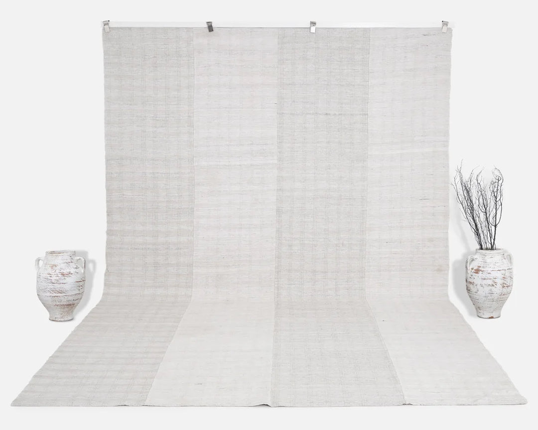 Gray Turkish Kilim Rug 8' x 11' 11" Flat-Weave | No. VR90043