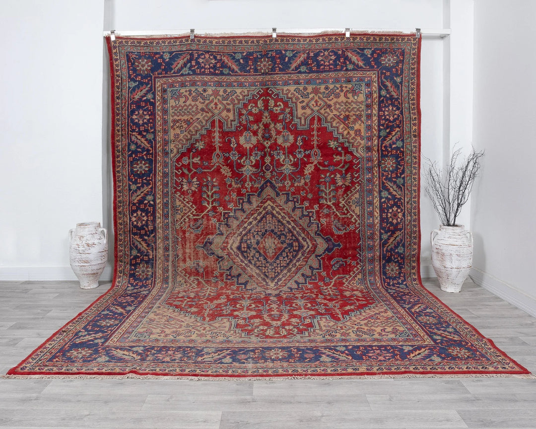 Red Oushak Rug 8' 7" x 11' 2" | No. VR90289