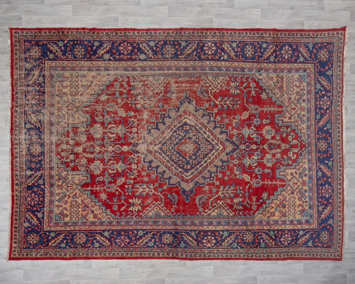 Red Oushak Rug 8' 7" x 11' 2" | No. VR90289