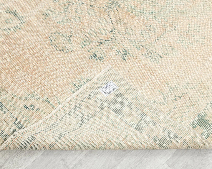 Beige Turkish Oushak Rug 5' 9" x 8' 11" Hand-Knotted | No. VR90310