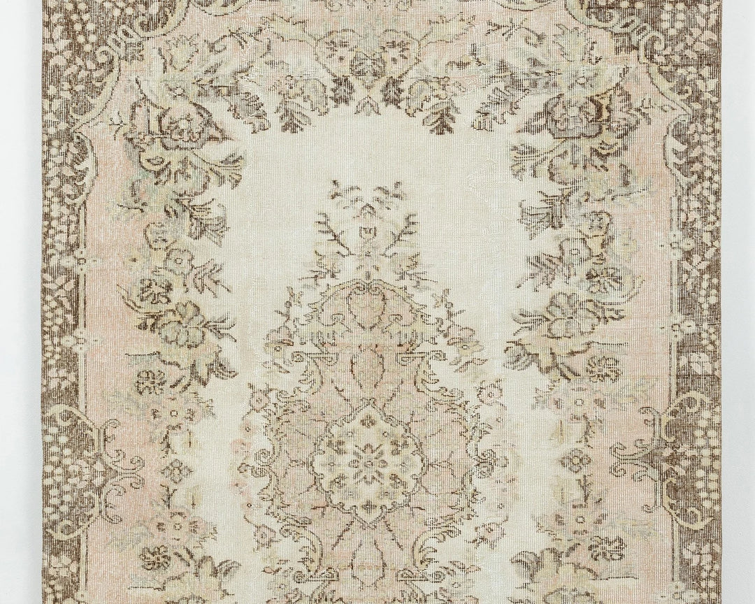 Multicolor Turkish Oushak Rug 8' 6" x 5' 9" Hand-Knotted | No. VR90363