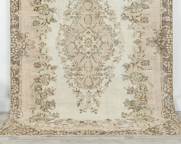 Multicolor Turkish Oushak Rug 8' 6" x 5' 9" Hand-Knotted | No. VR90363
