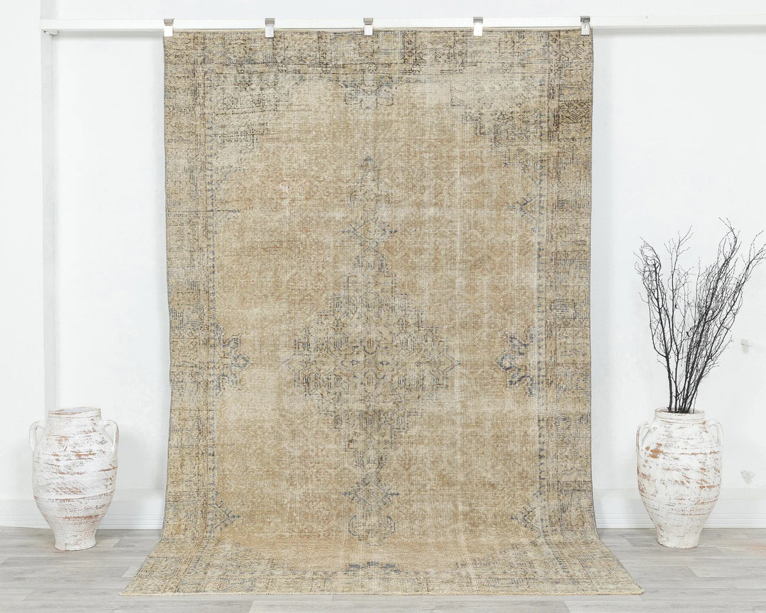 Faded Oushak Rug 5' 8" x 9' | No. VR90710