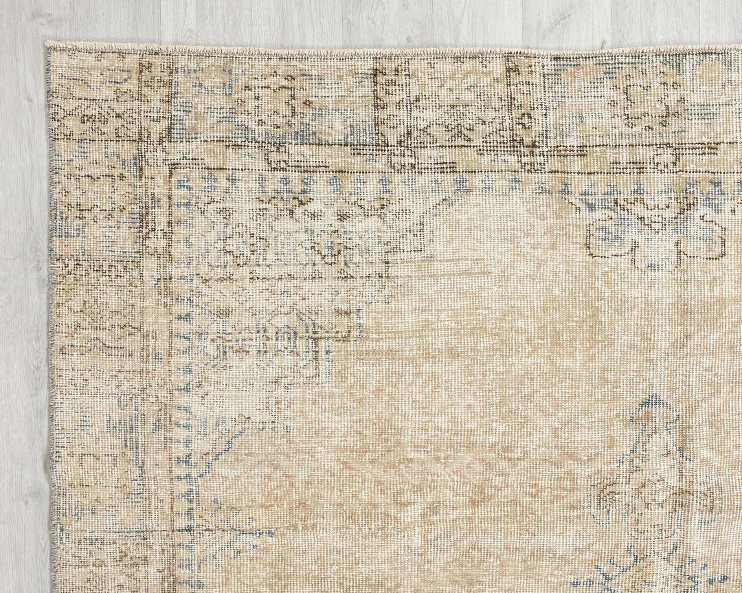 Faded Oushak Rug 5' 8" x 9' | No. VR90710