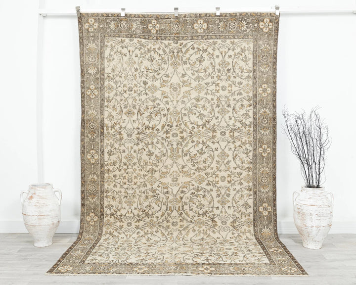 Multicolor Turkish Oushak Rug 9' 4" x 6' Hand-Knotted | No. VR90847