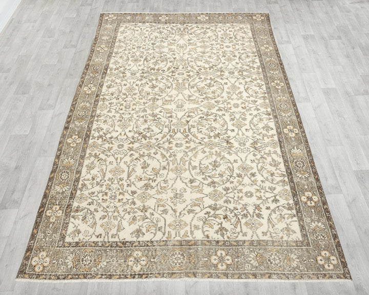 Multicolor Turkish Oushak Rug 9' 4" x 6' Hand-Knotted | No. VR90847